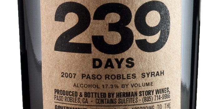 “239 Days” 2007 Syrah