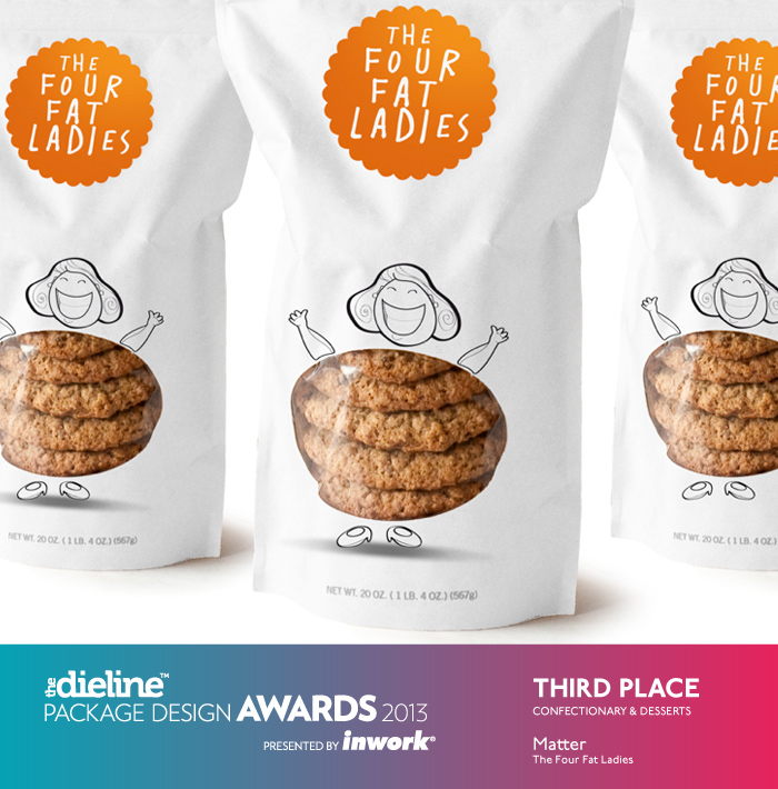 The Dieline Package Design Awards 2013: Confectionary, Snacks, & Desserts, 3rd Place – The Four Fat Ladies