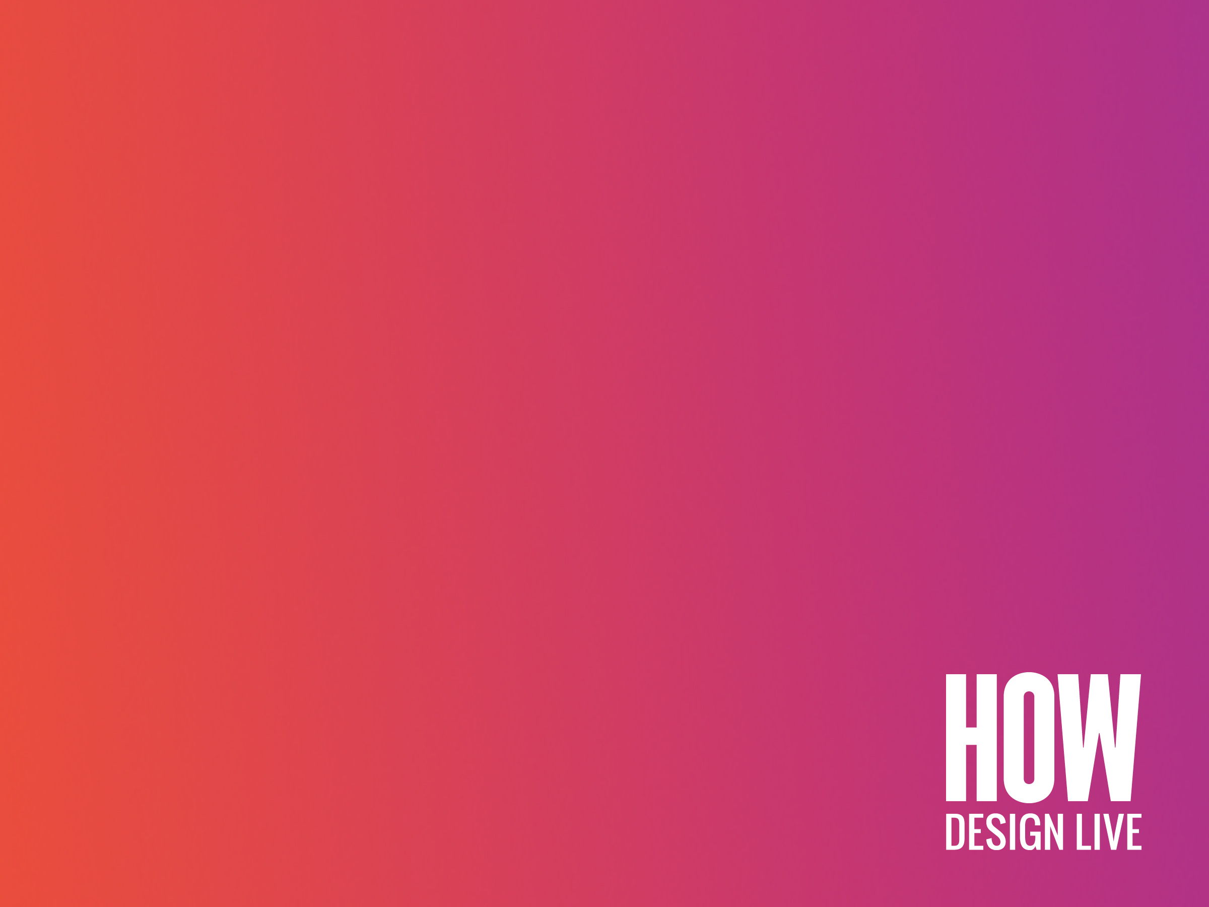 Join us at HOW DESIGN LIVE! May 2-6, 2017