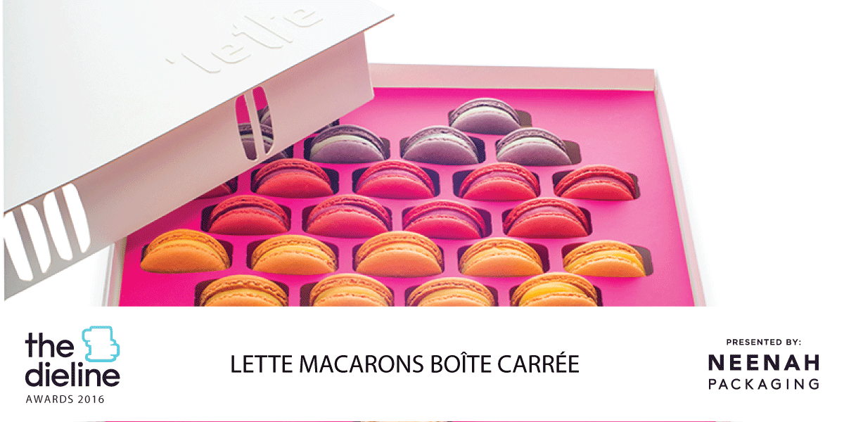 The Dieline Awards 2016 Outstanding Achievements: ‘lette macarons boîte carrée