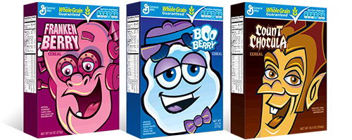 General Mills Big Head Cereal Boxes