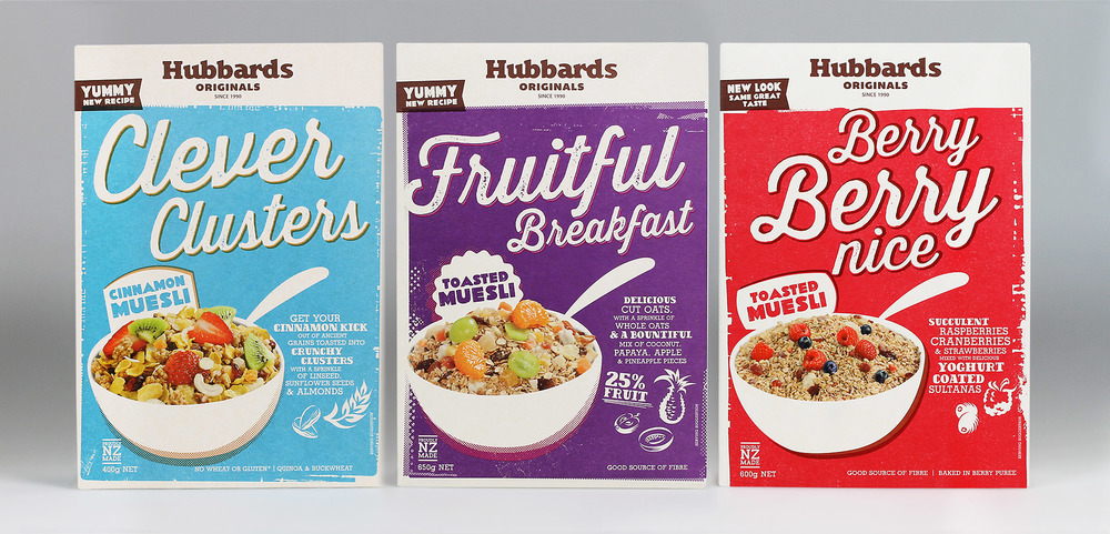 Before & After: Hubbards Originals - Muesli range - DIELINE