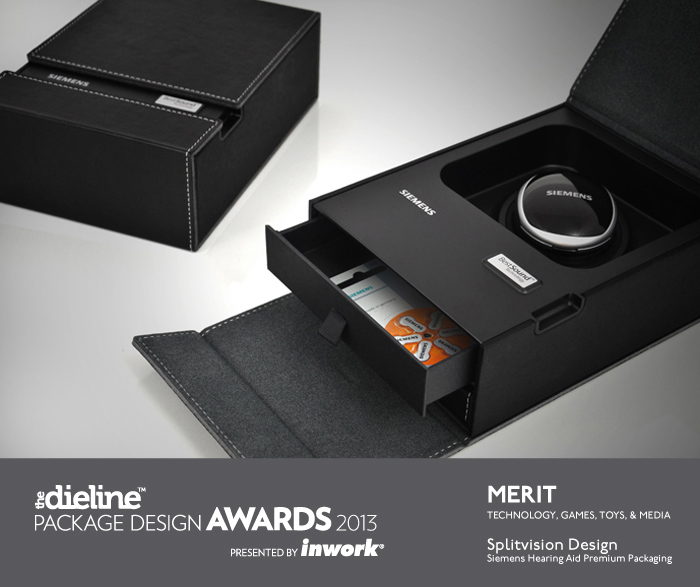 The Dieline Package Design Awards 2013: Technology, Games, Toys, & Media, Merit – Siemens Hearing Aid Premium Packaging