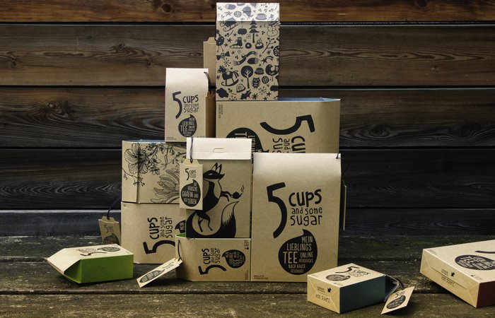 5 Cups and Some Sugar: Customizable Tea Packaging