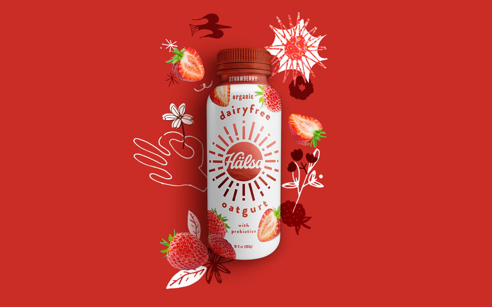 Branding for a Plant Based, Dairy-Free Drink: Hälsa Oatgurt™
