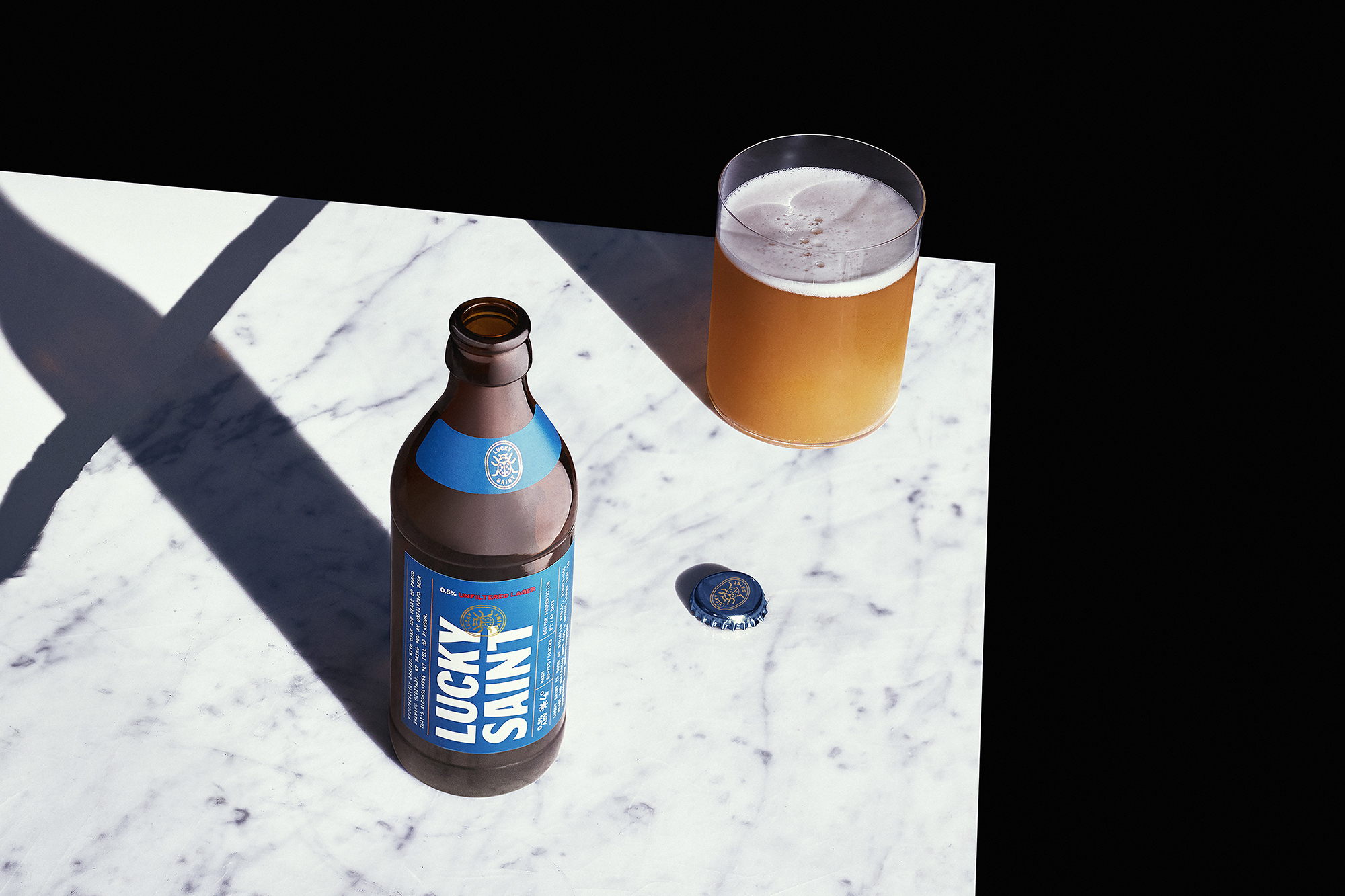Non-Alcoholic Beer Gets a Modern Type-Heavy Look With Lucky Saint