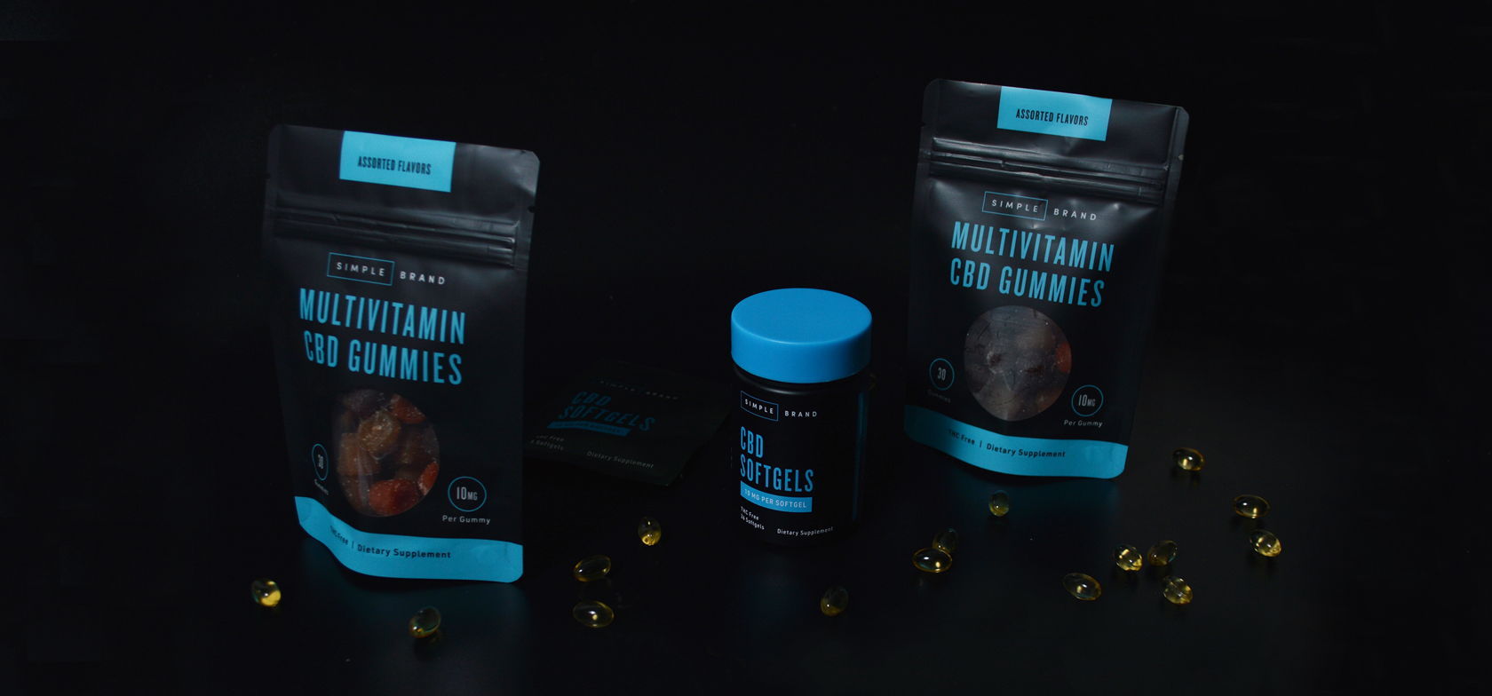 Simple Brand CBD Utilizes High Contrast Colors