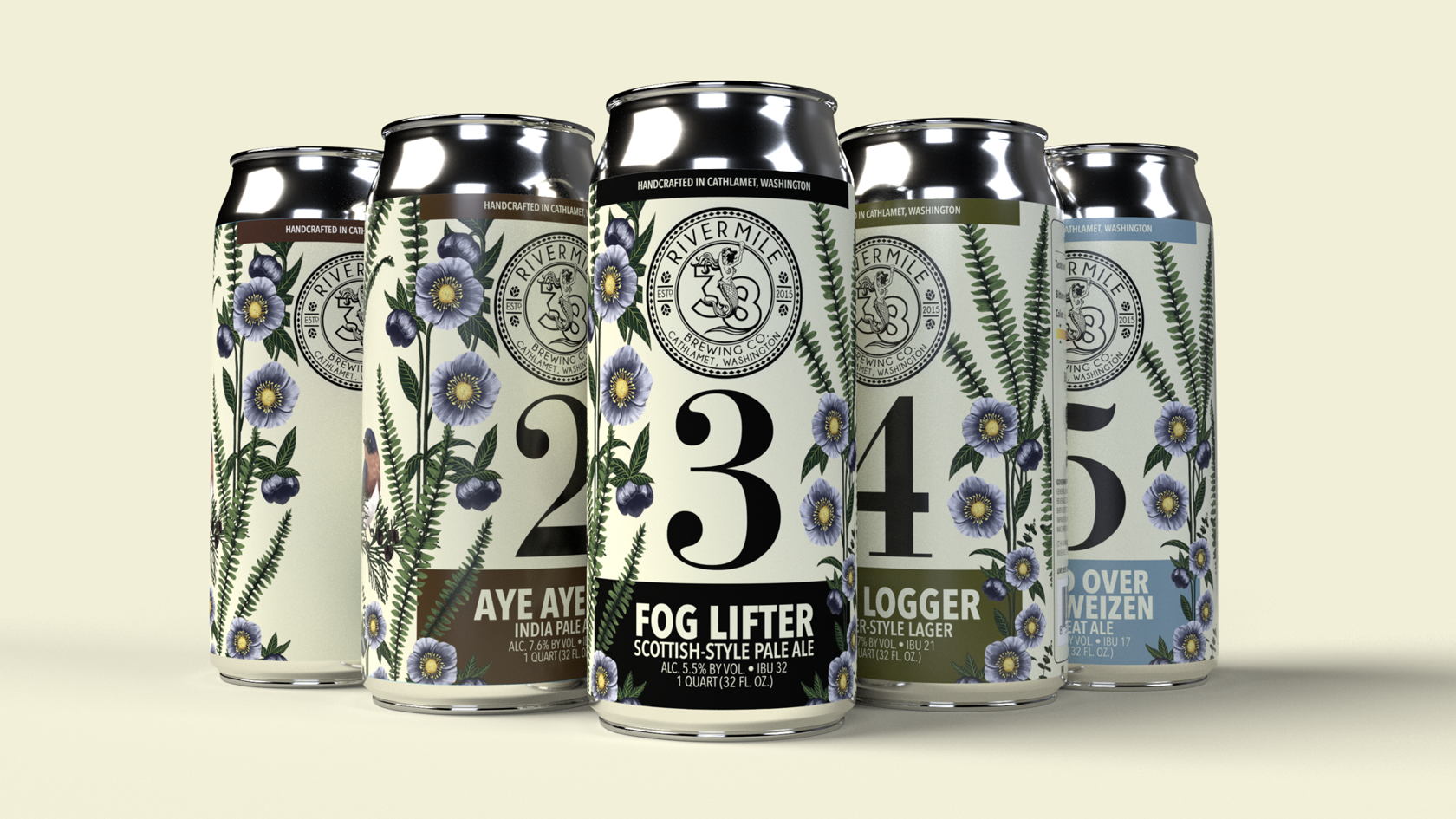 River Mile 38 Handcrafted Beers Labels Distinguish Brews With A Numbering System
