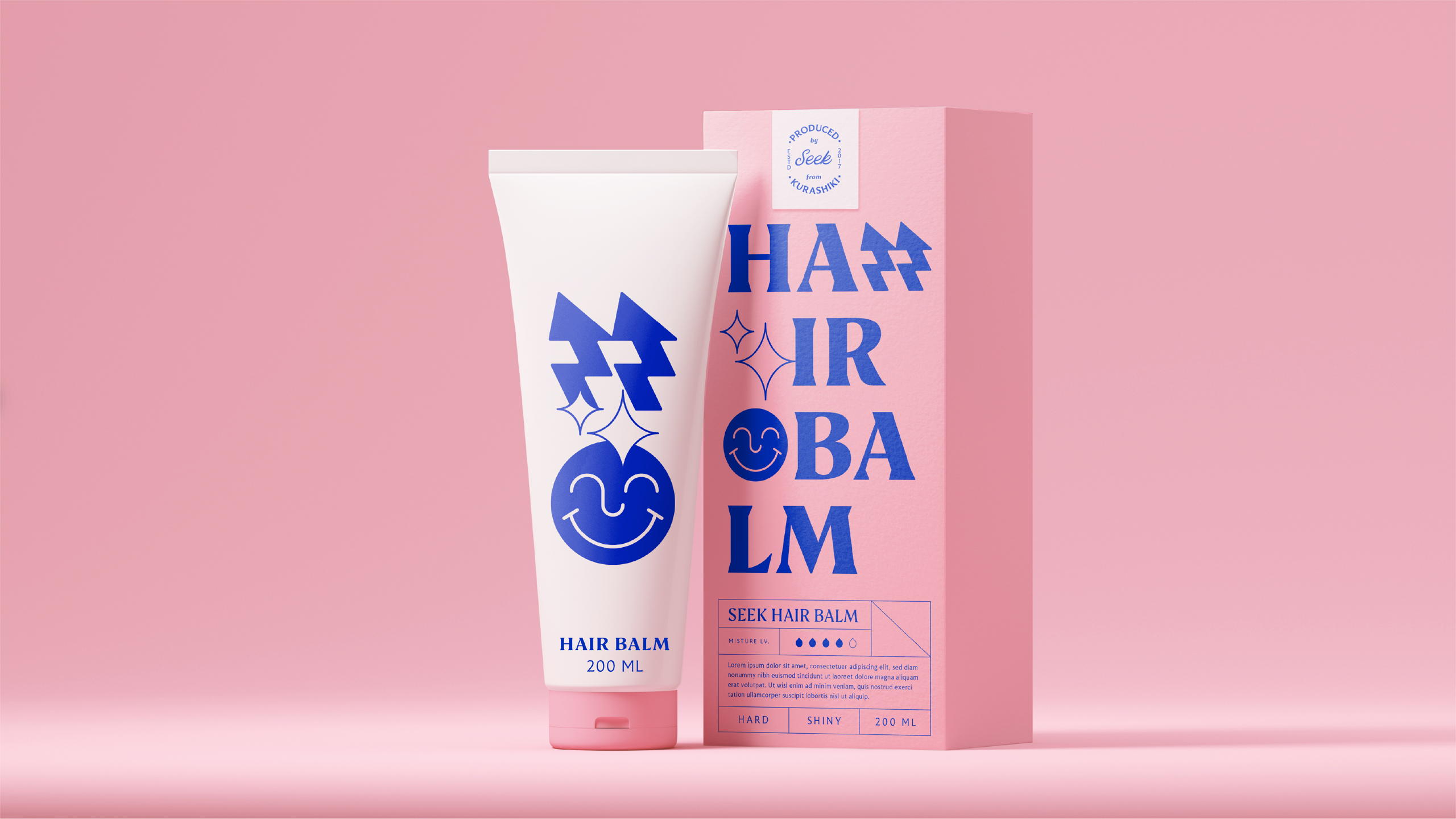 Bold Colors, Type, and Icons For Seek Hair Salon in Japan