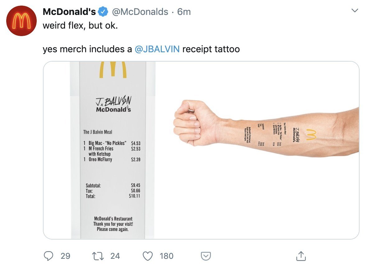 McDonald’s and J Balvin Team Up For Brand Merch Collection