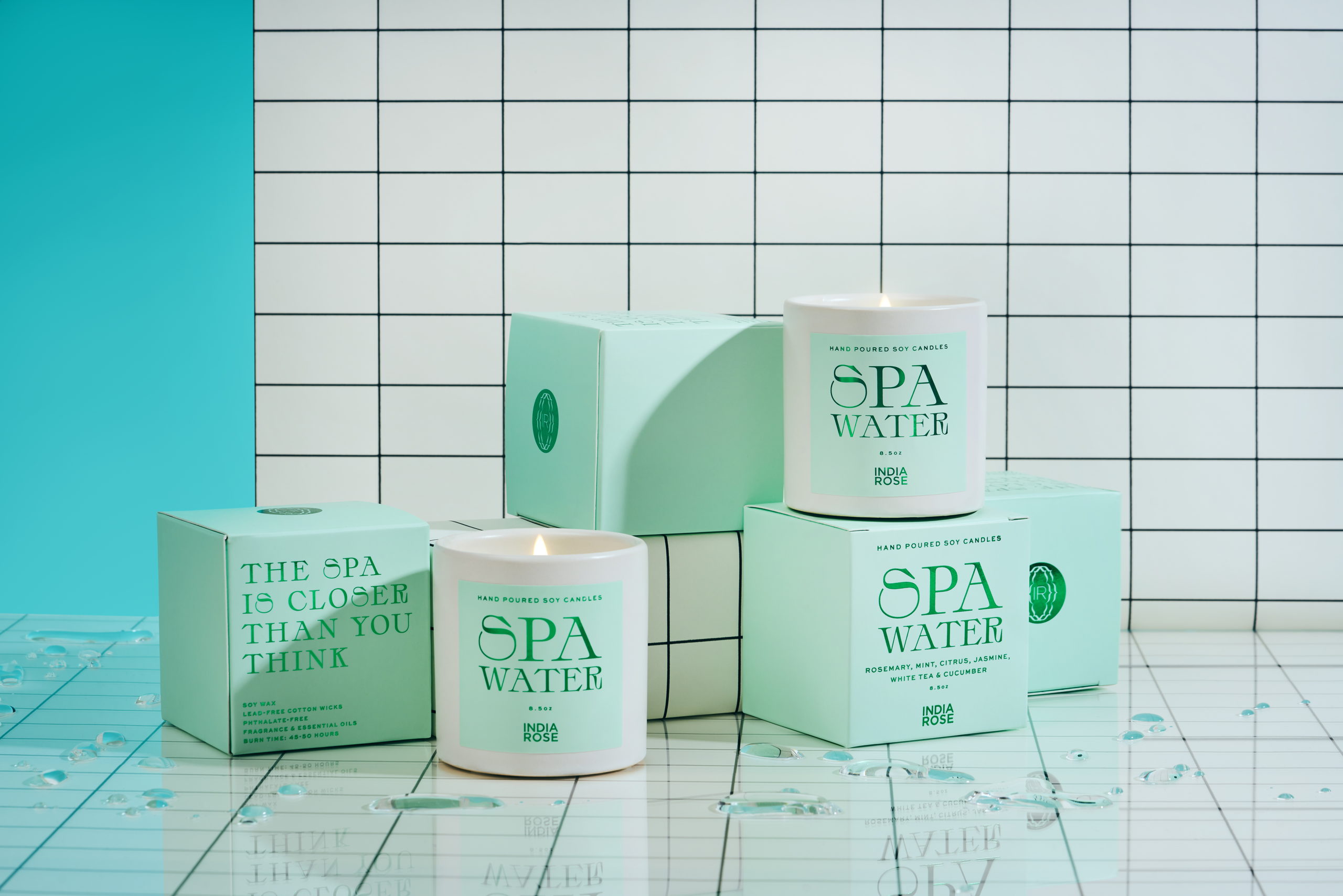 Even India Rose Spa Water Candle’s Packaging Will Relax You