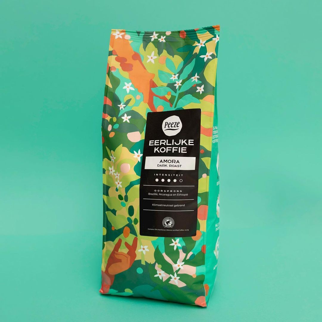 Check Out The Colorful Flora And Fauna Fetured On Peeze Coffee’s Packaging