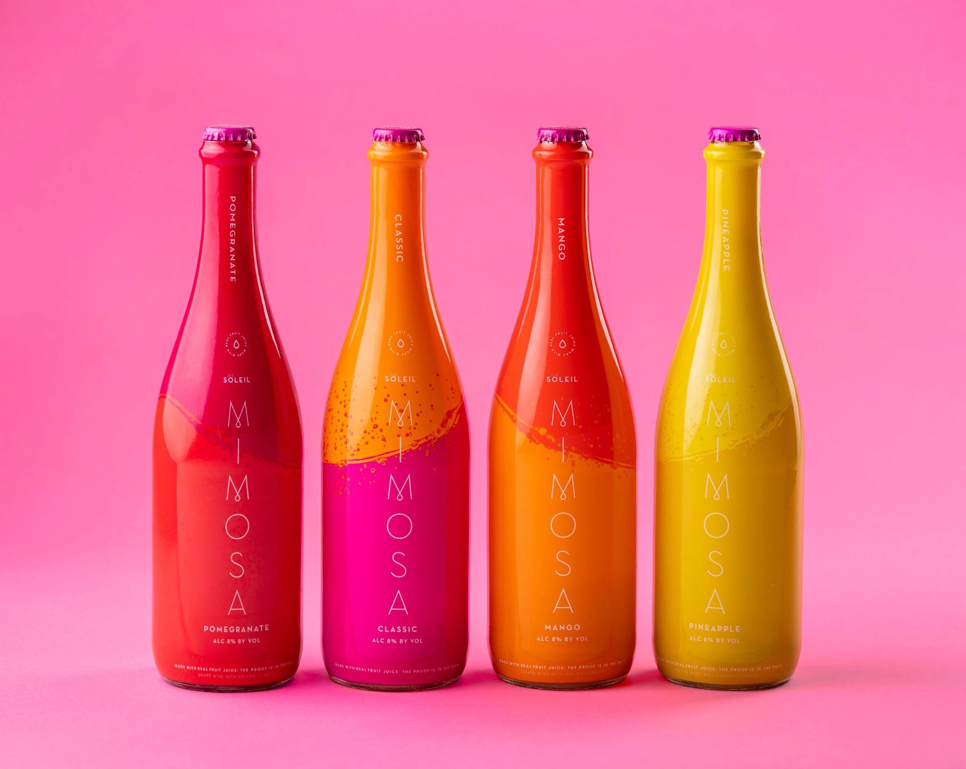 Soleil Mimosa Gets The Party Started With Vivid Color Blocked Packaging