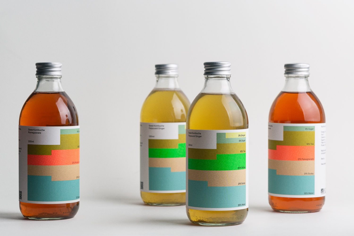 Swee Kombucha Implements A Modular Infographics System Through The Packaging
