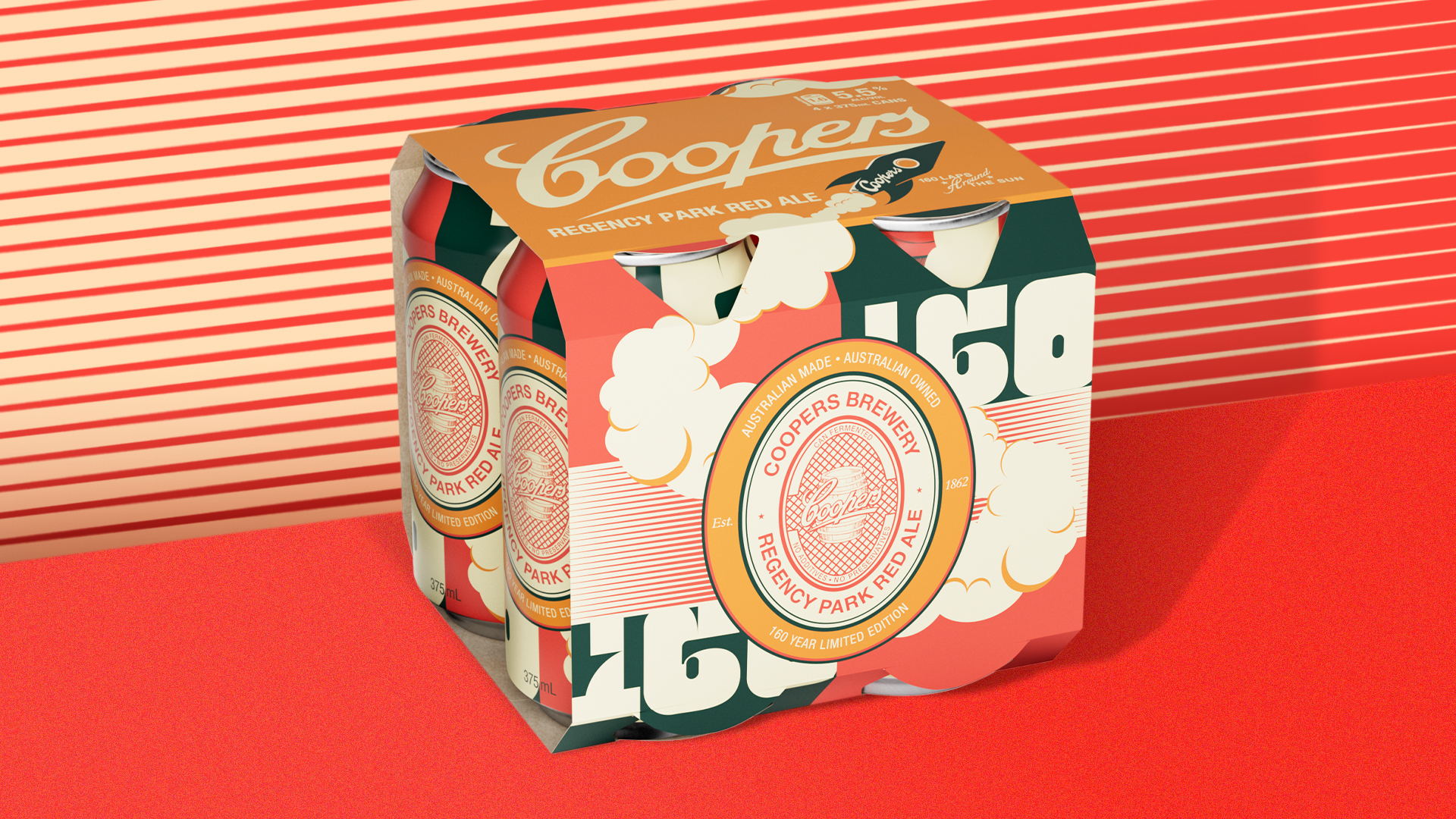 Coopers Regency Park Red Ale Incorporates A Stunning Color Palette