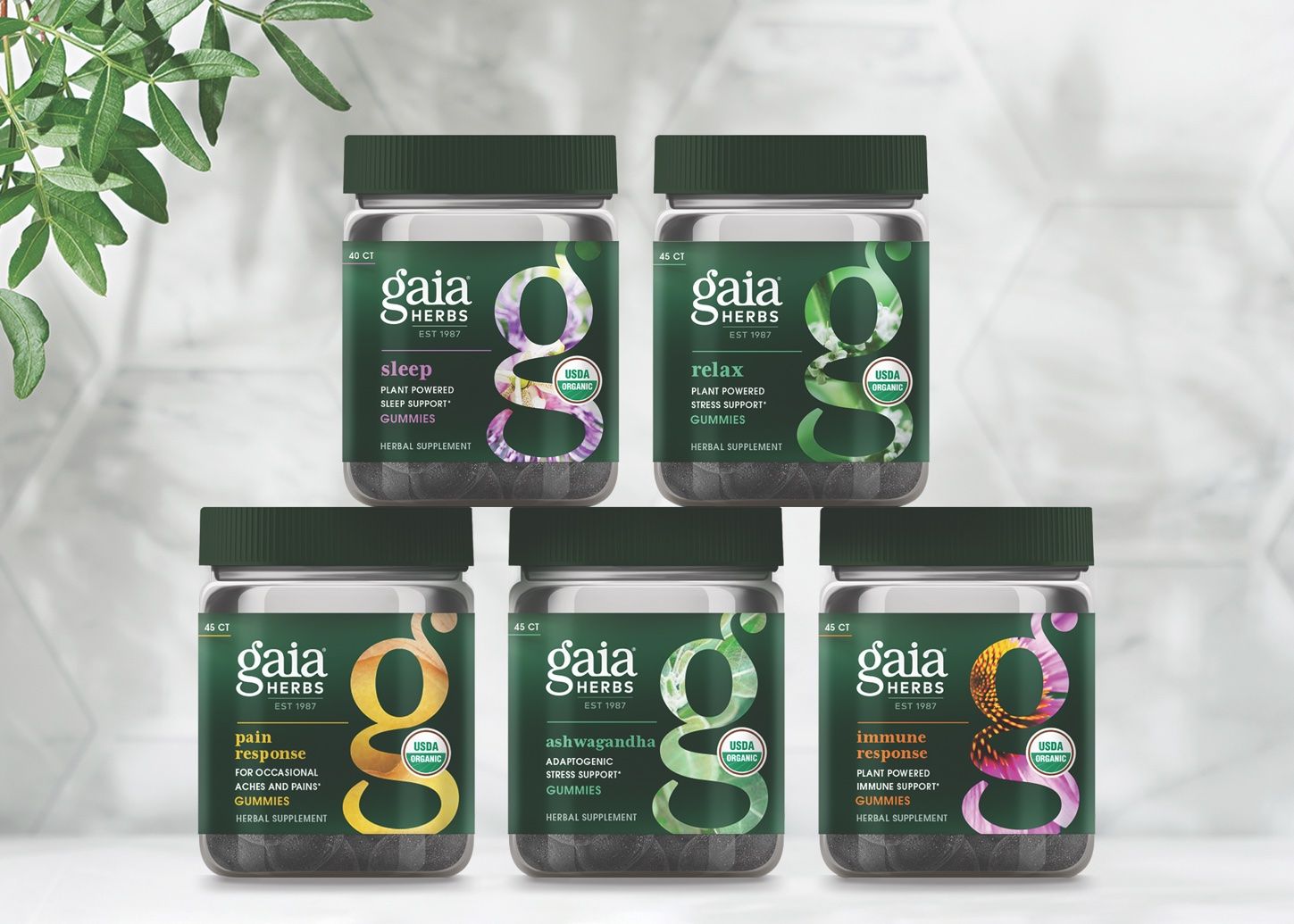 Gaia Herbal Gummy Packaging Leans Into A Plant Powered Aesthetic