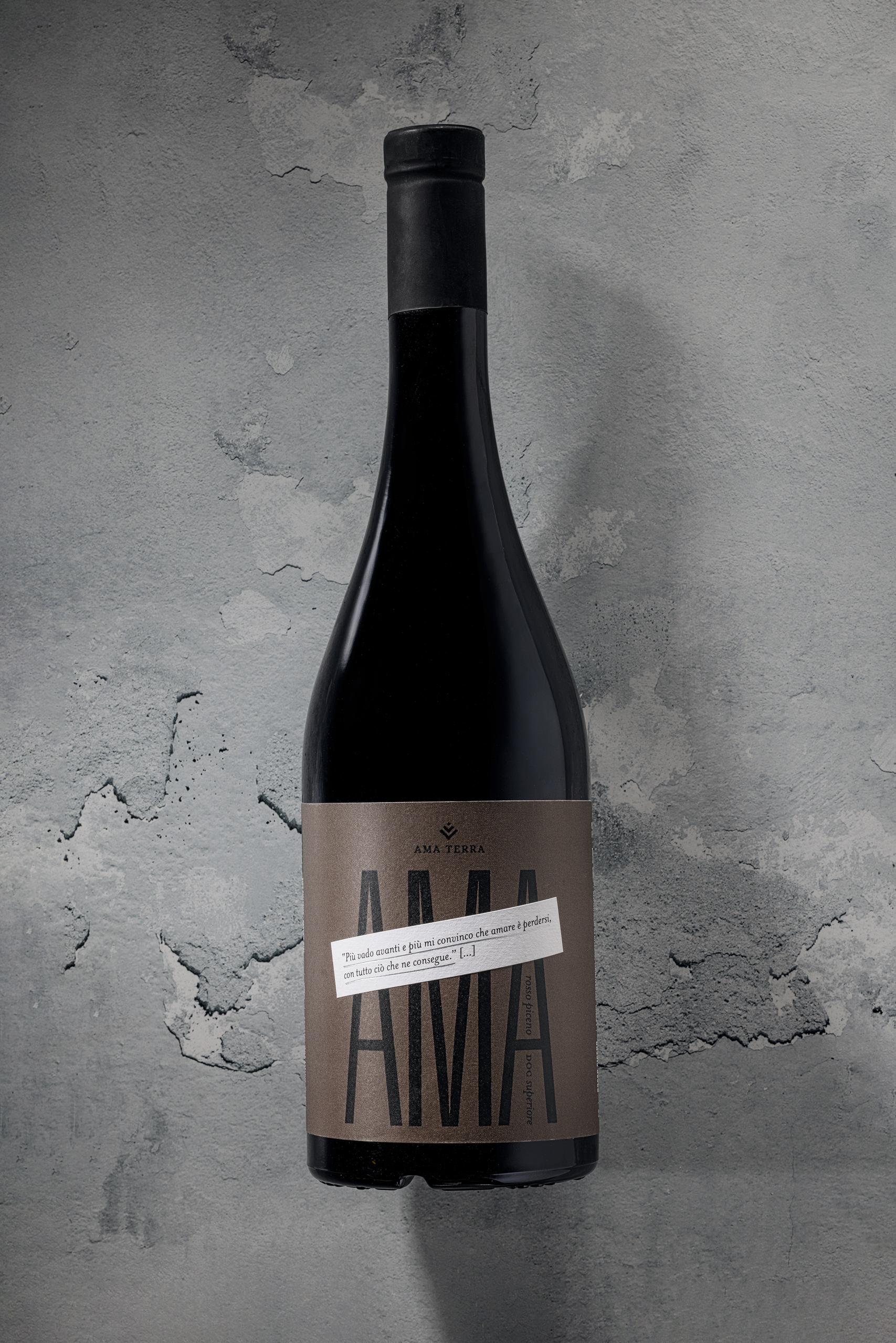 Ama Terra's Wine Labels Highlight The Brand's Raw, High Quality ...