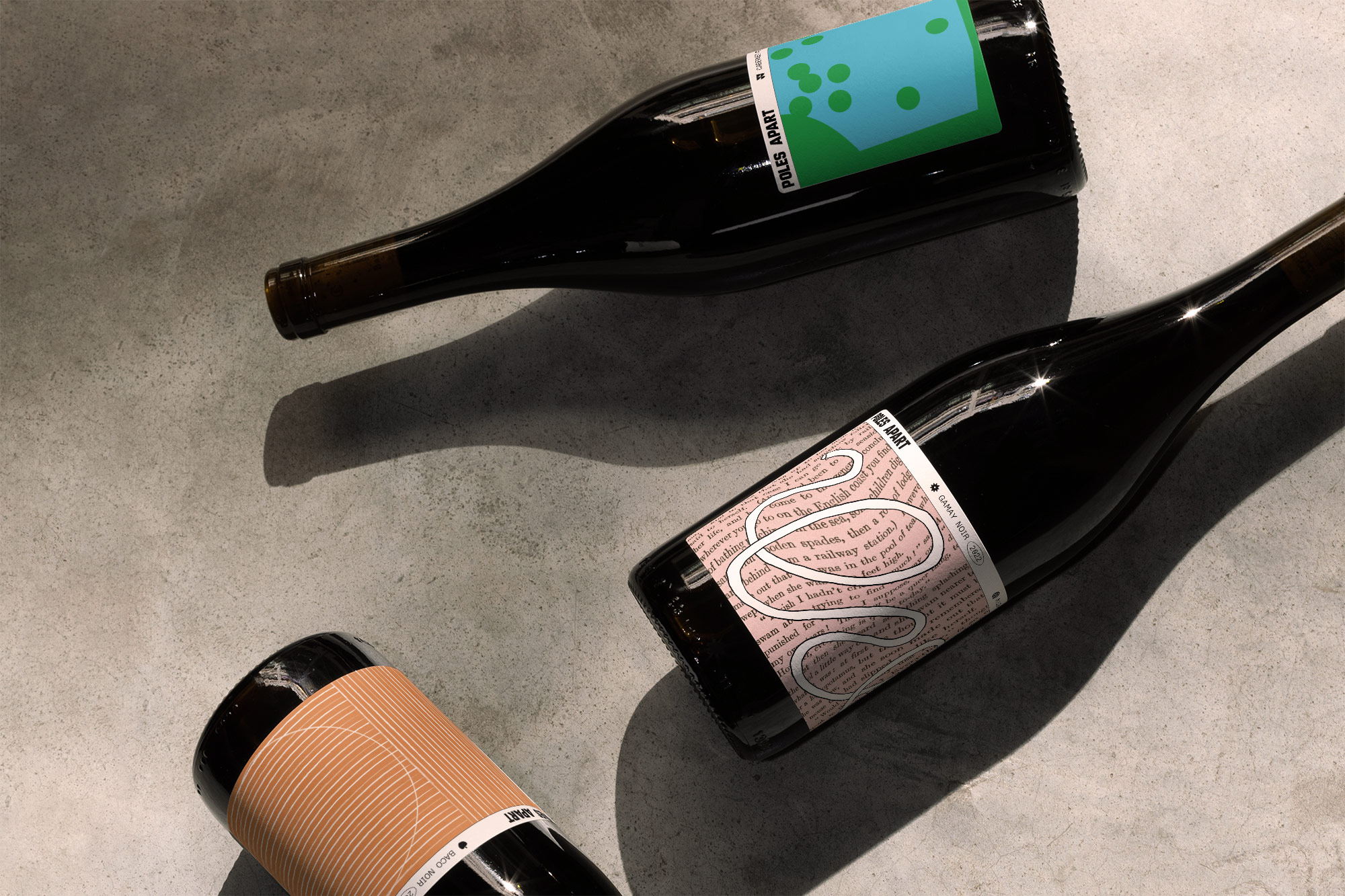 Wine Becomes Modern Art with Poles Apart’s Funky Labels
