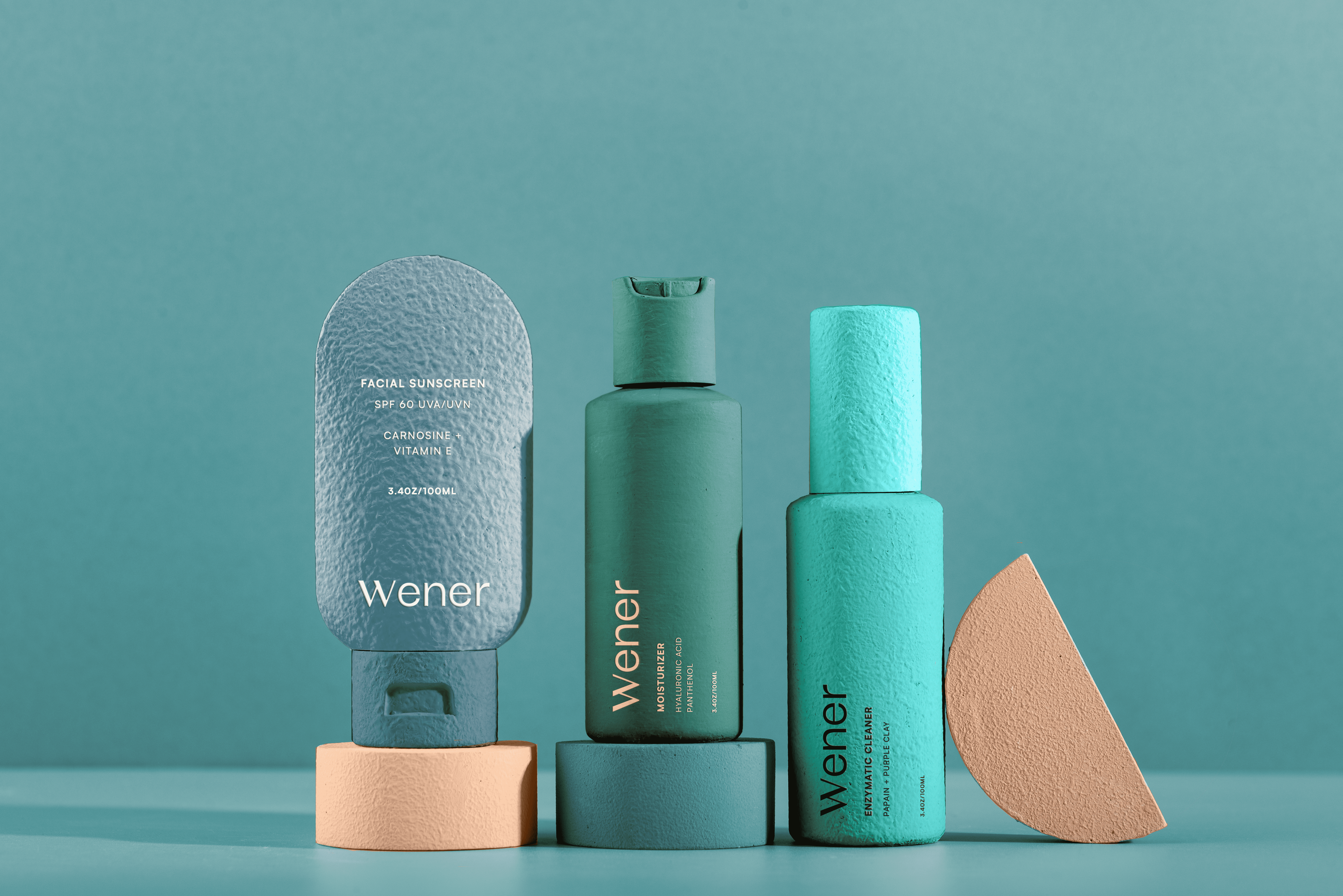 Funky Textures and Colors Lend an Especially Unique Look to Wener Skincare