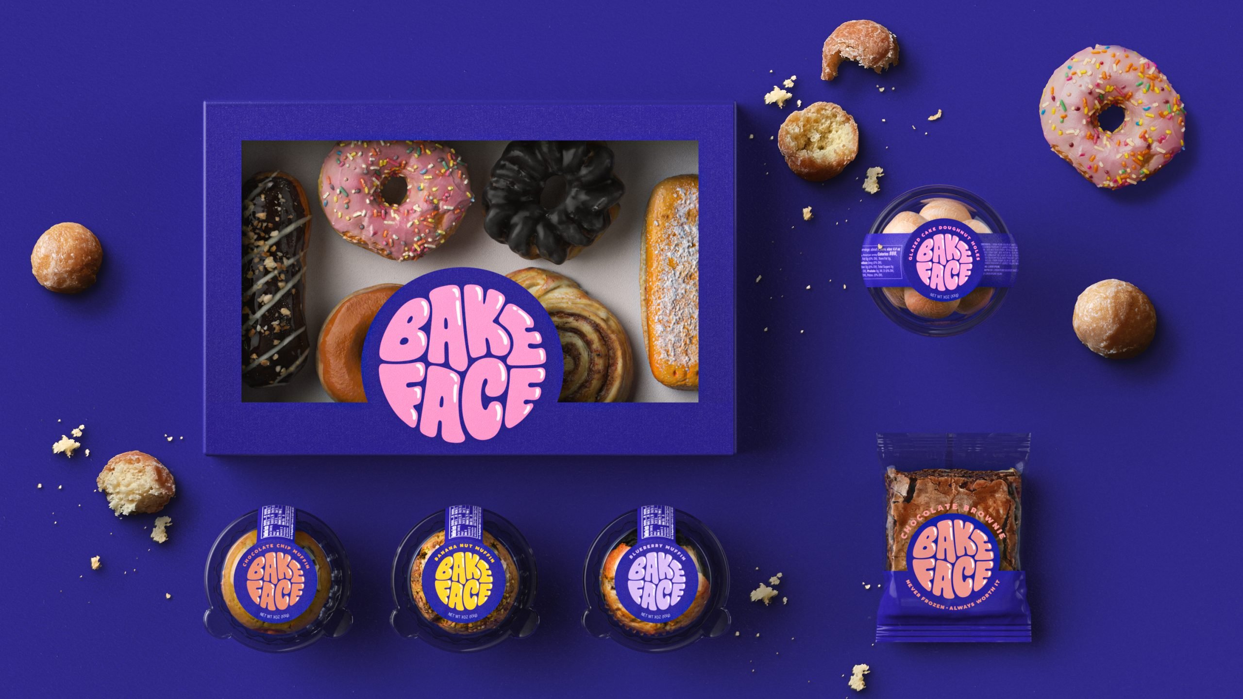 Doughnut Peddler Becomes Bakeface in a Playful Rebrand from Pearlfisher