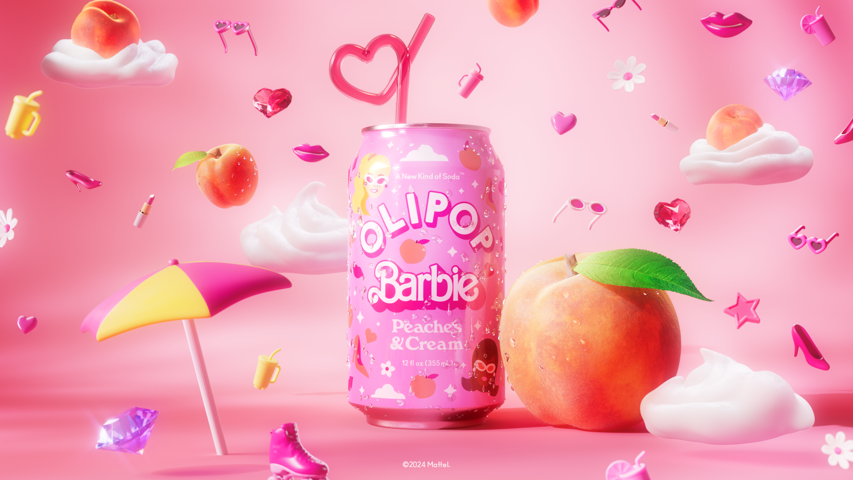 OLIPOP and Barbie Collab For 65th Anniversary of Peaches and Cream Barbie 