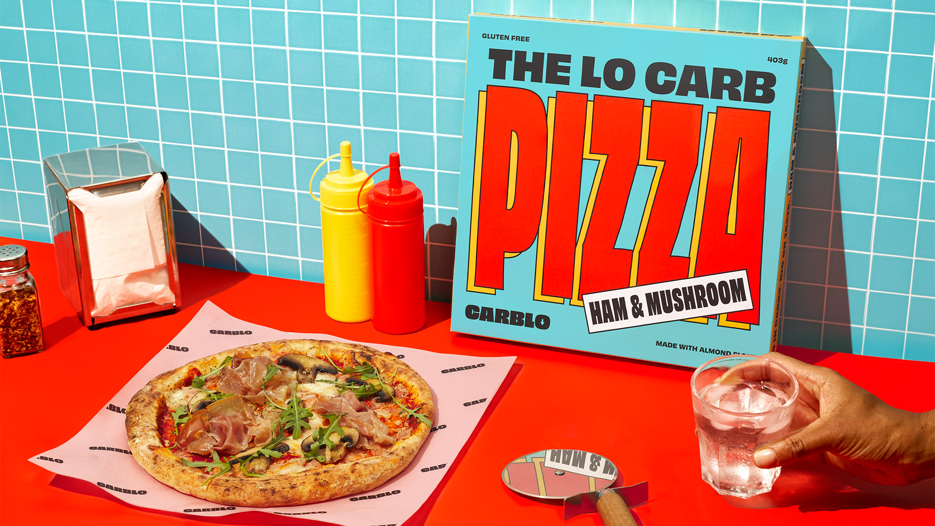 Carblo’s Colorful, High-Impact Look Adds Irresistible ‘90s Flavor to Low-Carb Pizza
