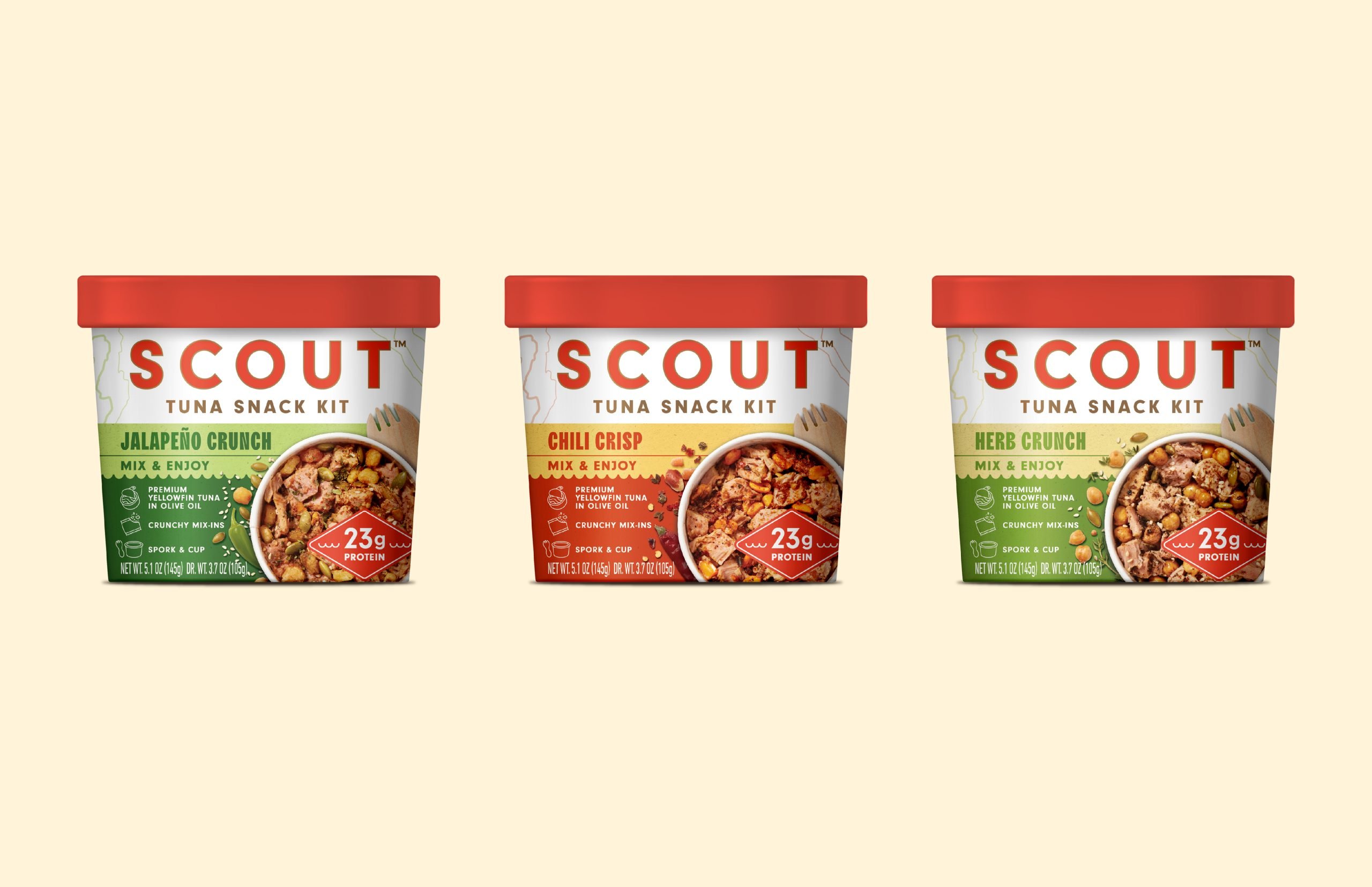 Beardwood&Co. Refreshes Scout’s Snack Kits and Adds More Appeal To Tuna-In-A-Tub Offering