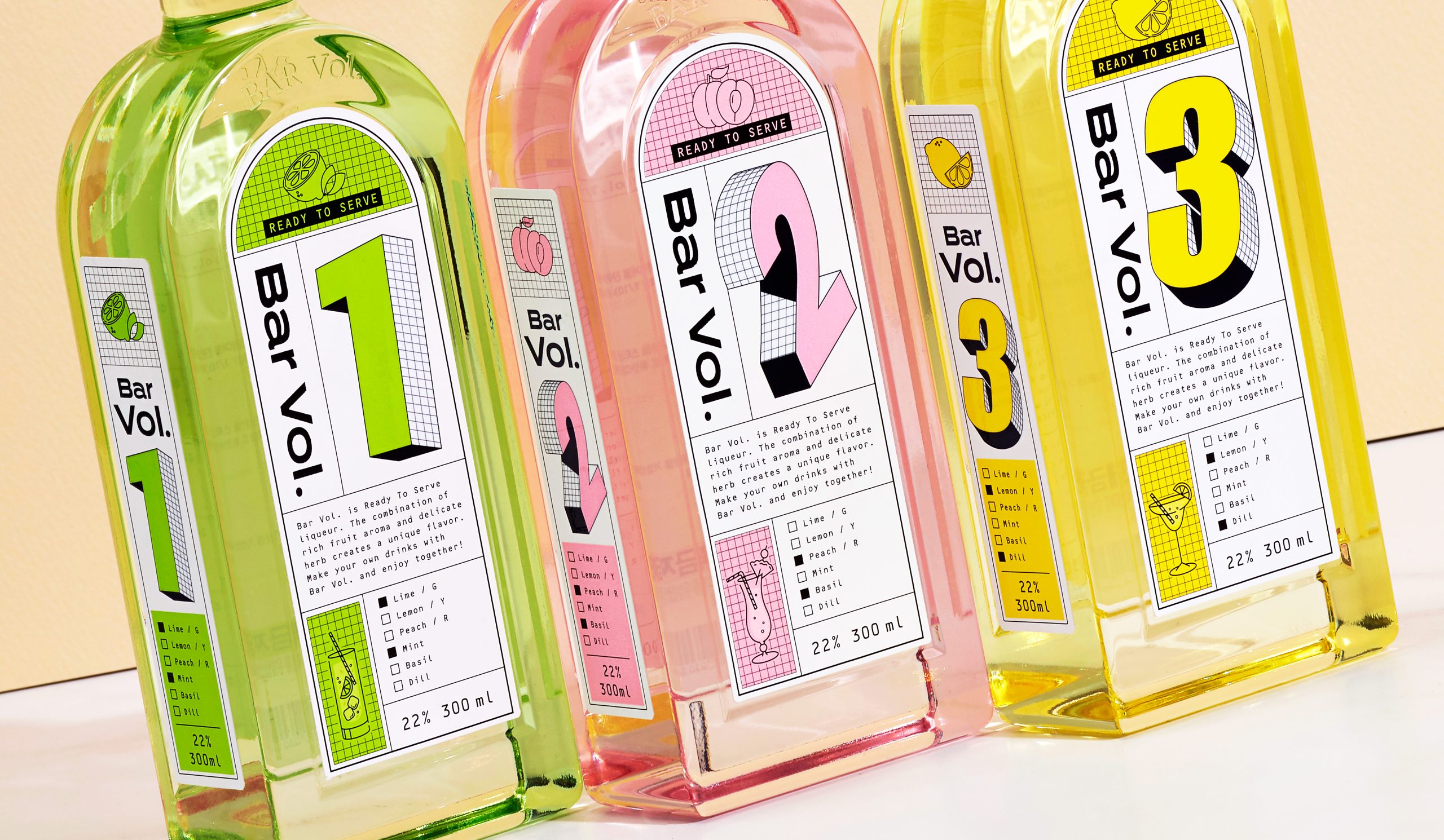 Lotte R&D Center Adds Colorful Neon Style to Bottled Cocktails