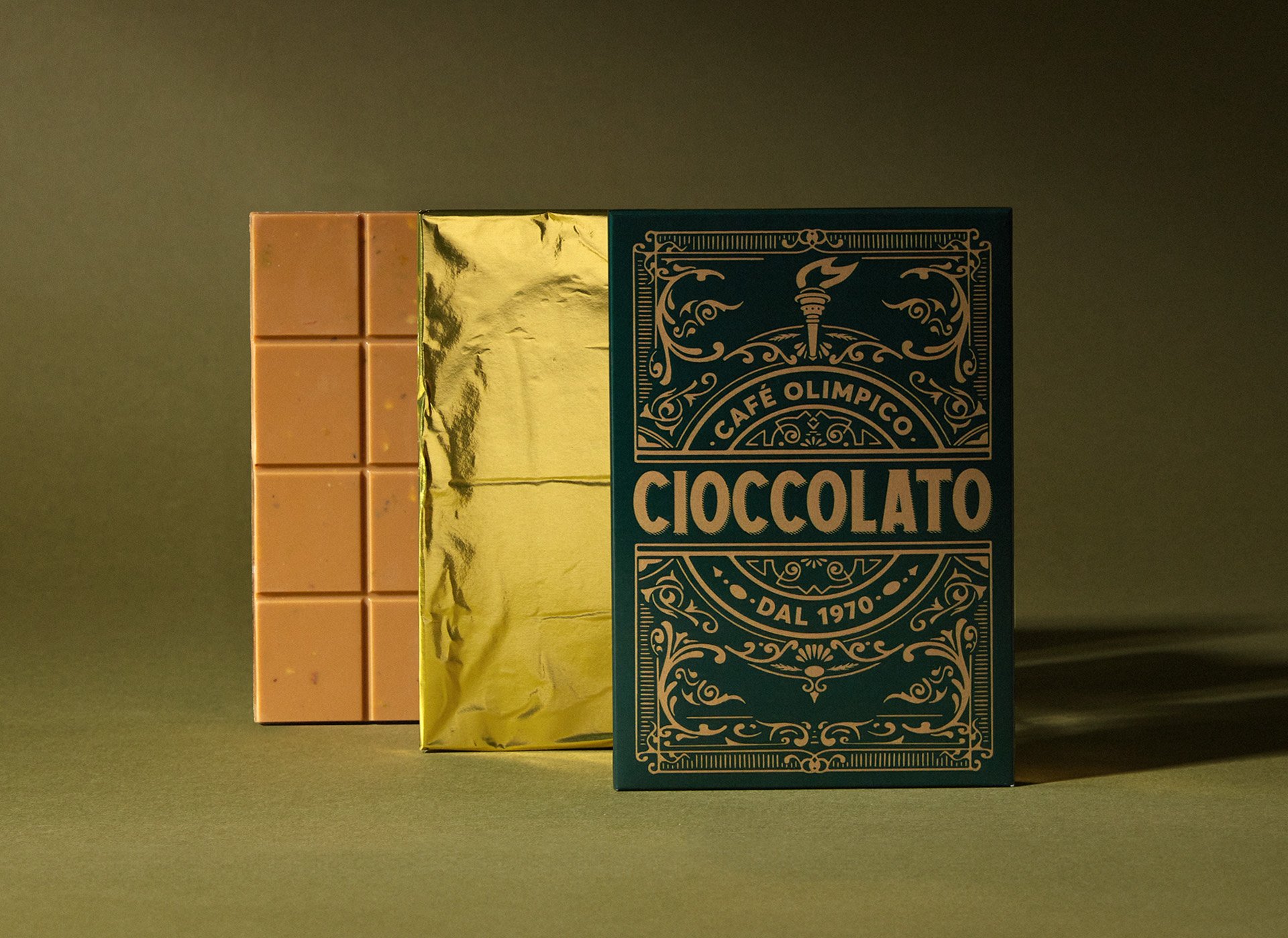 Café Olimpico Nails a Timeless, Old-World Feel with Their Charming Vintage Chocolate Wrapping