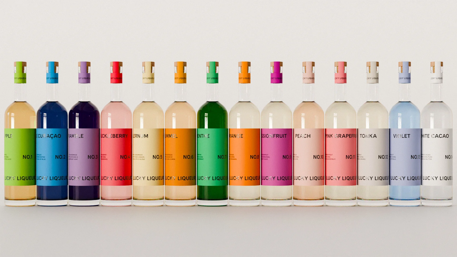 Lucky Liqueurs’ Colorfully Sophisticated Bottles Will Turn Your Bar Into a Rainbow
