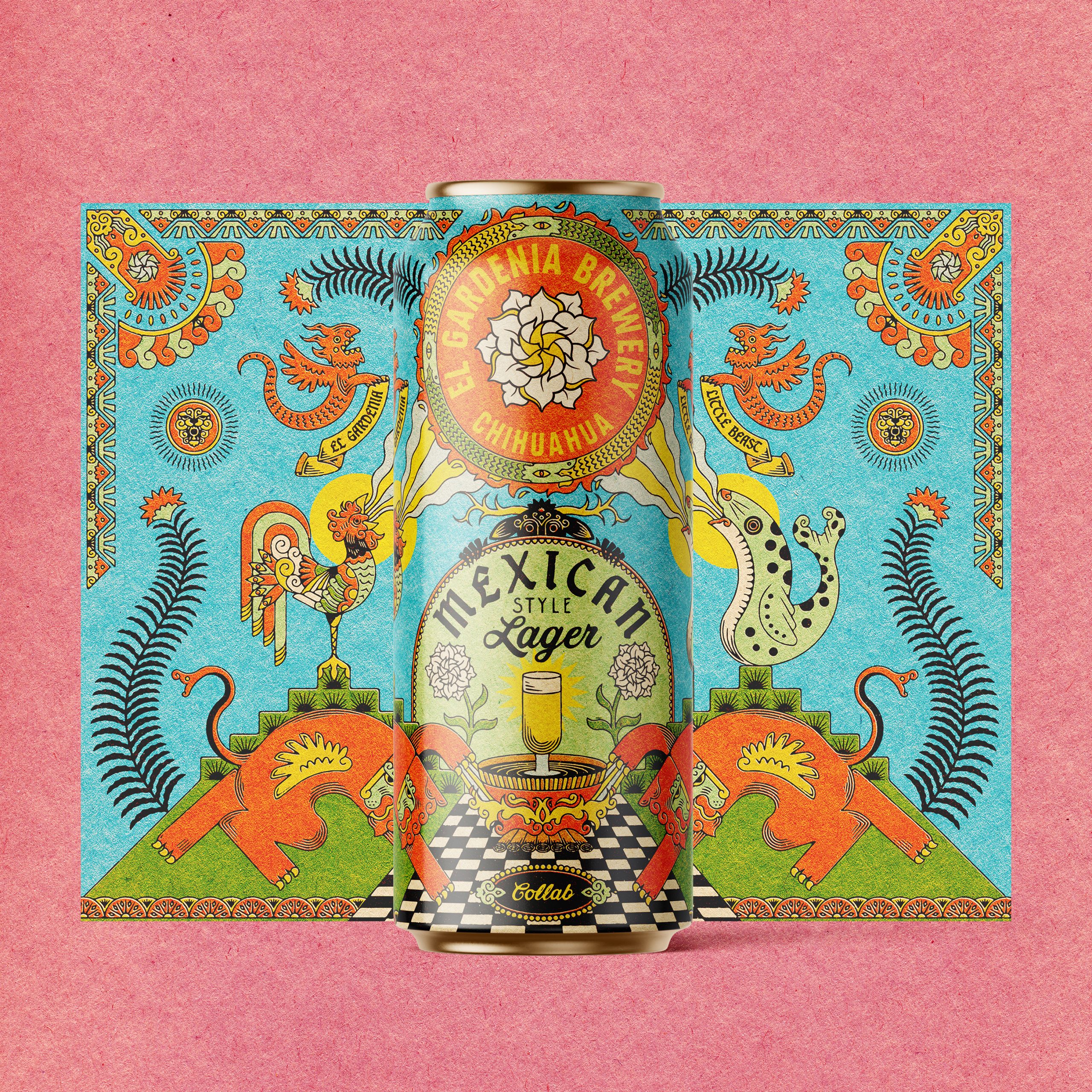 Gardenia Brewery’s Mexican Lager is Aflame with the Lush, Psychedelic Look of Old Tarot Cards