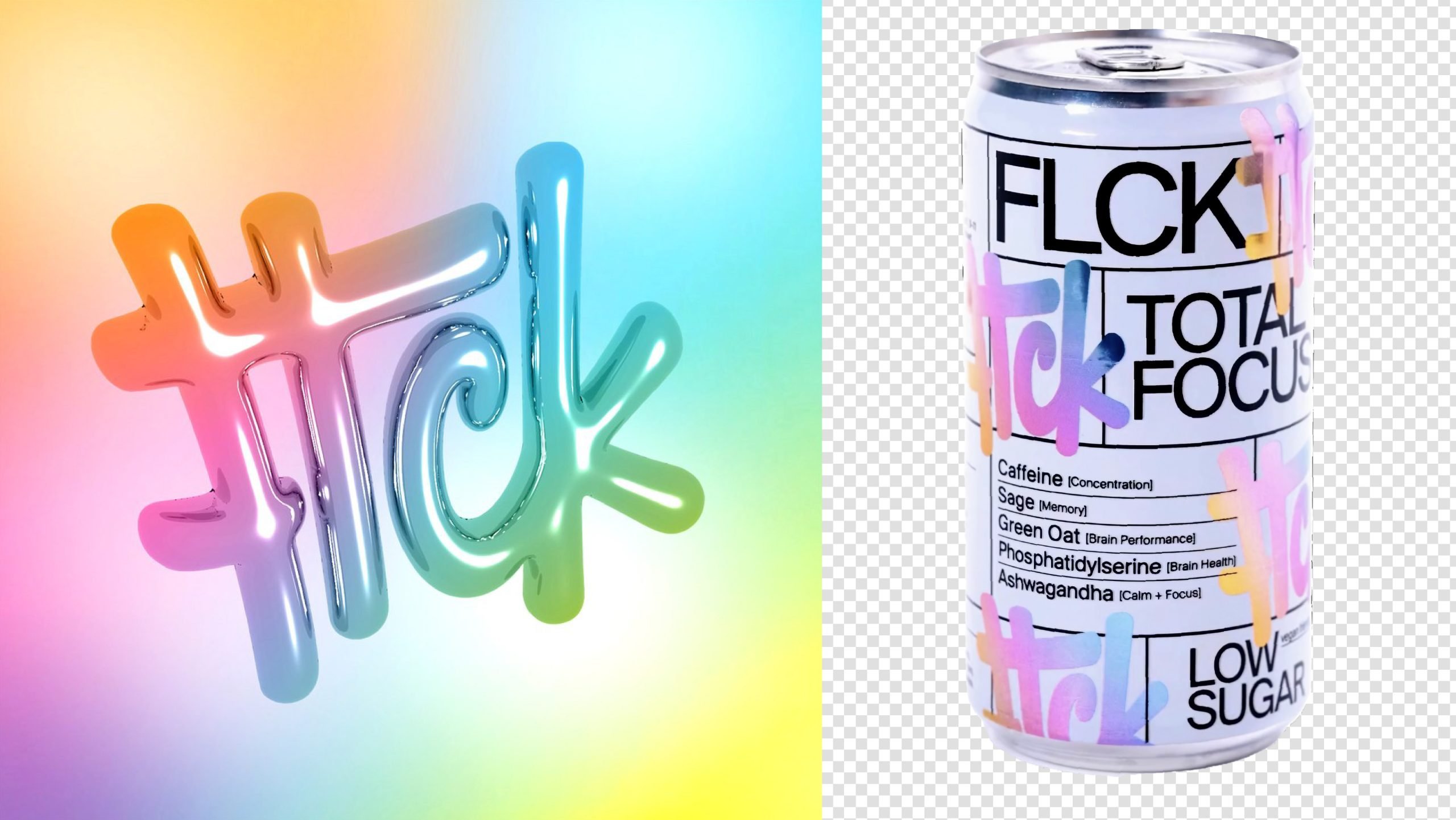 FLCK Gets Futuristic With Graffiti-Inspired Packaging For Energy Drink Brand Total Focus