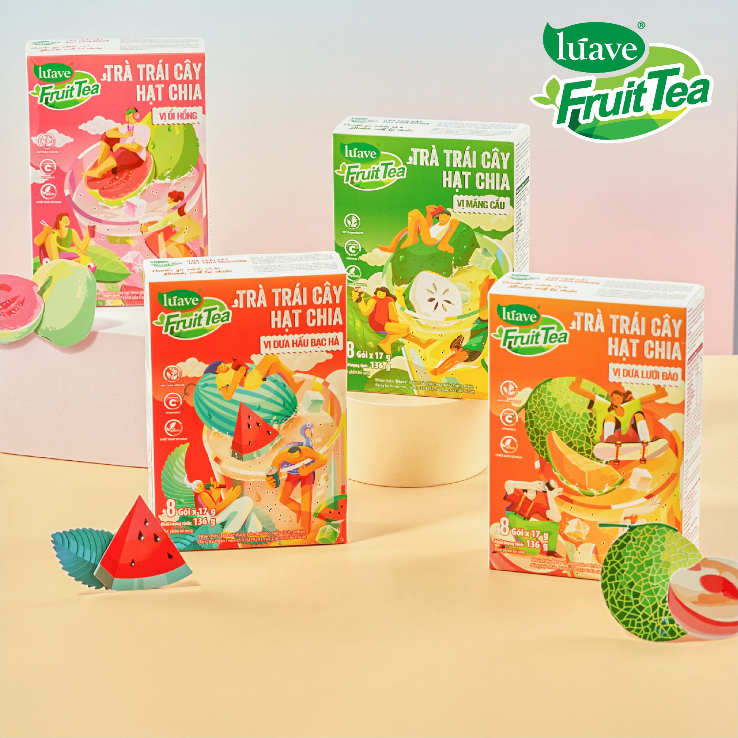 Reddot Creative Keeps It Colorful and Moving For Luave Fruit Tea