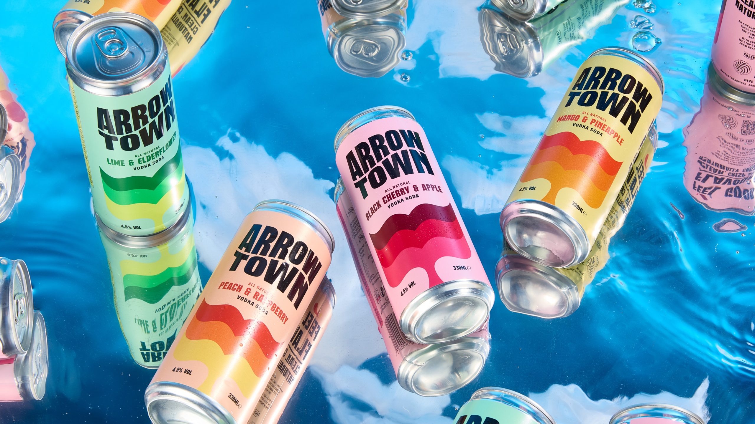 Forget Classically White Cans, Arrow Town’s Vodka Sodas Lean Into Color