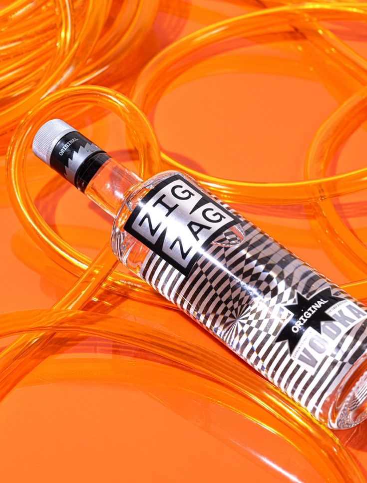 Psychedelic Patterns Define Zig Zag Vodka’s  Packaging 