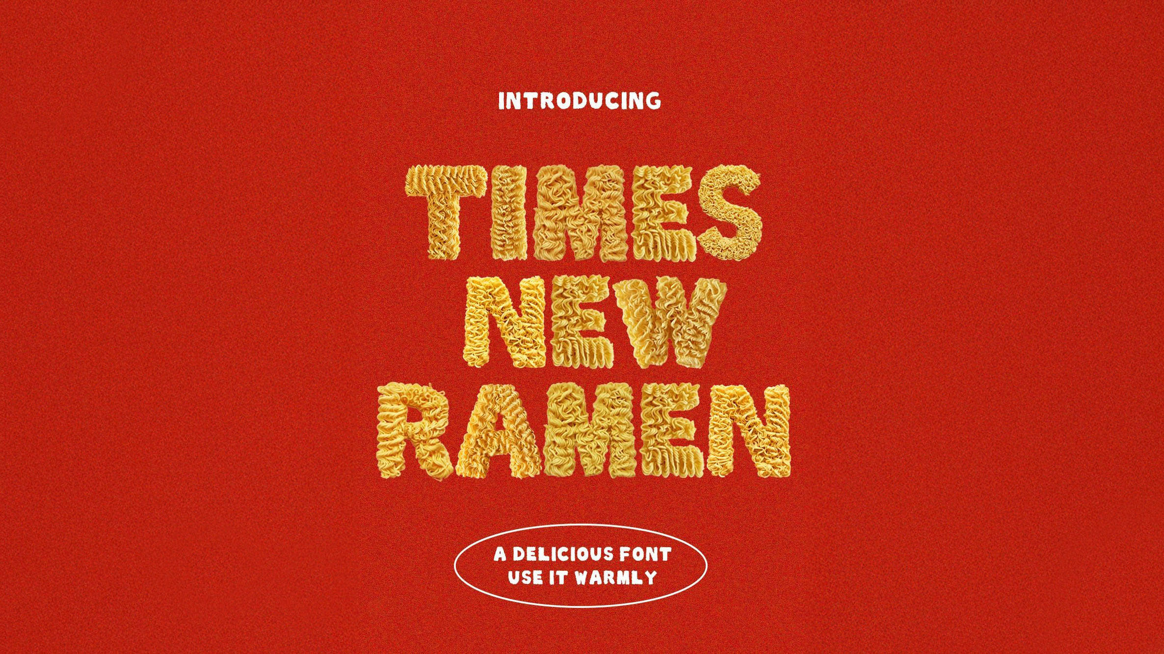 ‘Times New Ramen’ Is a Free Font You Can Noodle Around With