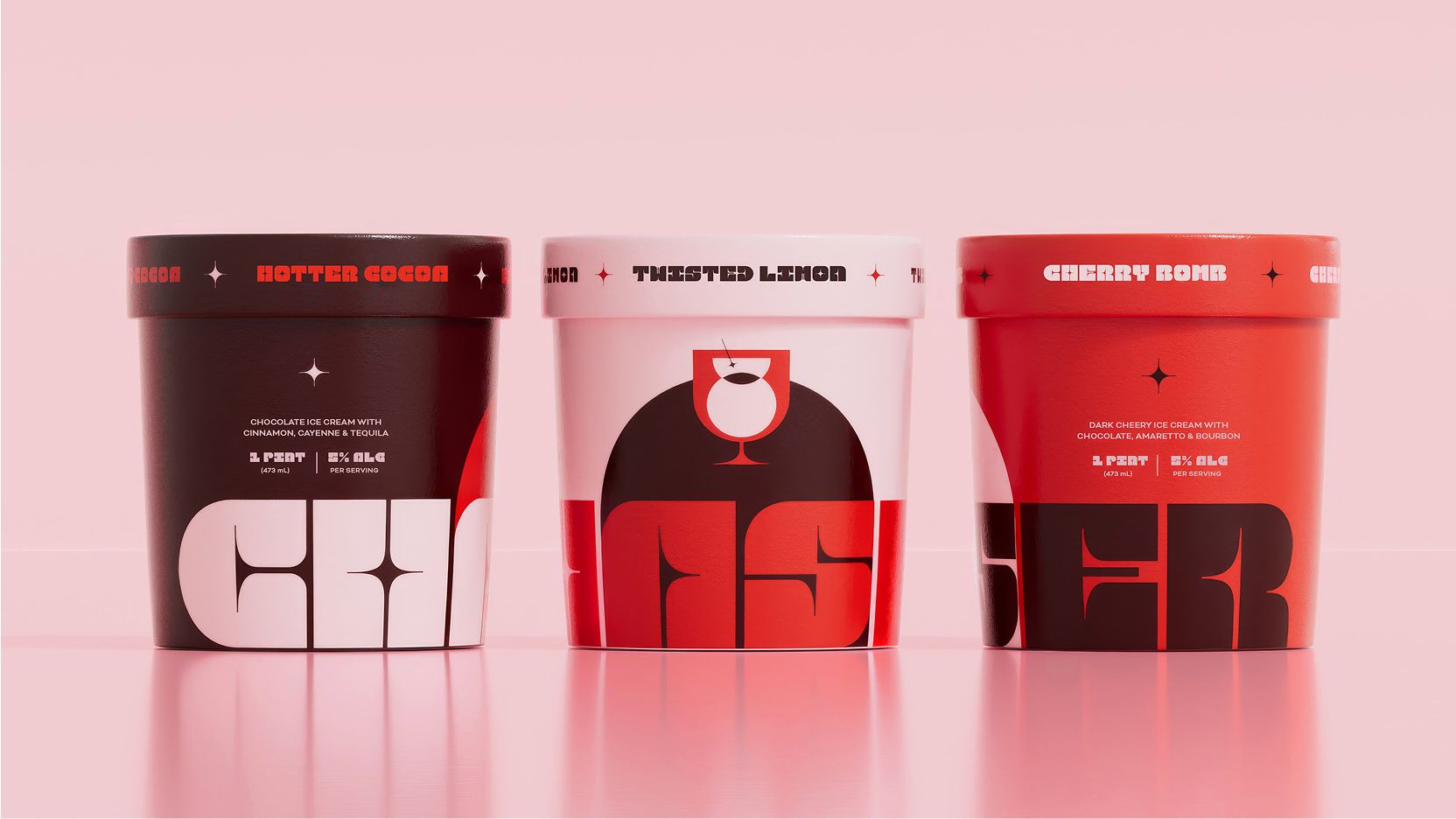 Chaser’s Boozy Ice Cream Pours a Cocktail Glass Right Into the Logo