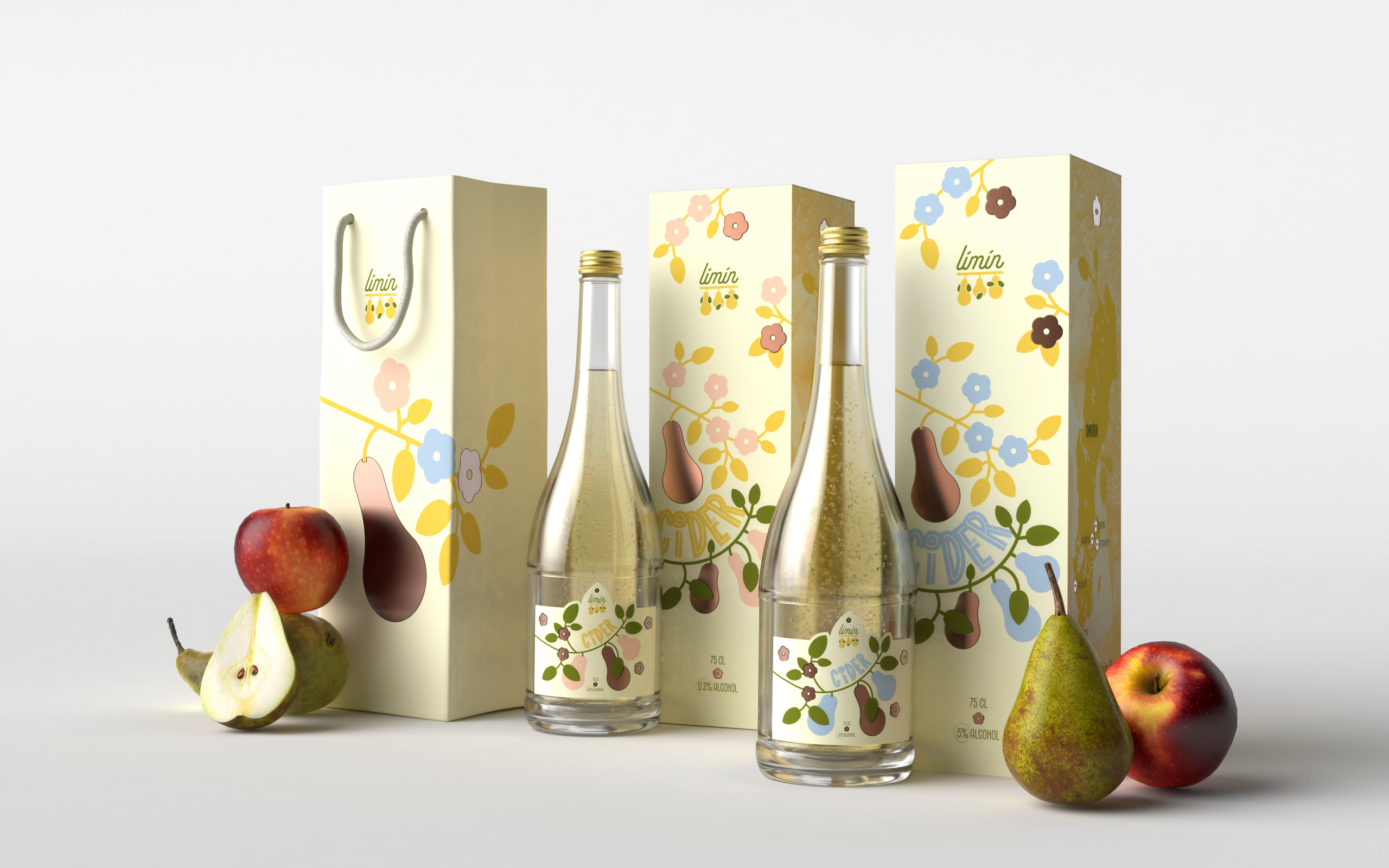 Limin’s Pear Cider is Inspired By Traditional Floral Textiles
