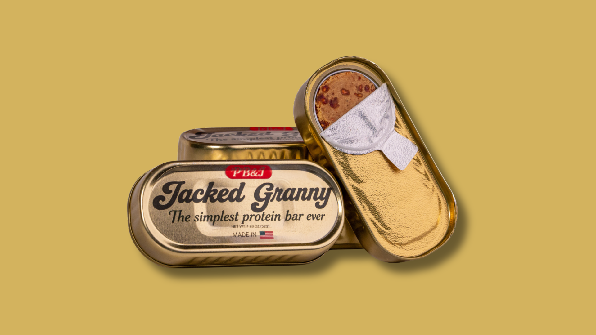 Jacked Granny Protein Bars Come In Metal Tins To Avoid Adding Preservatives