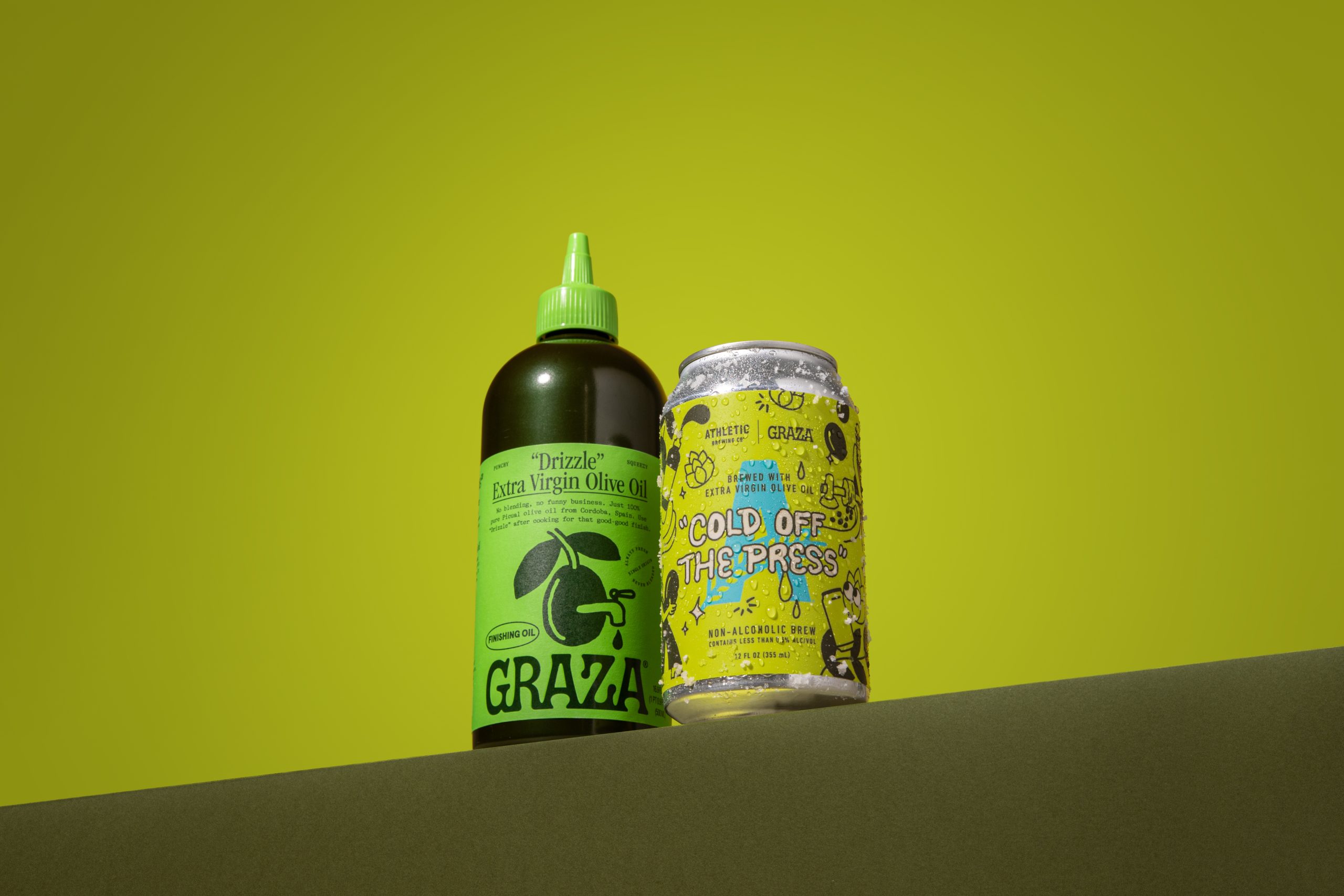 Athletic Brewing and Graza Bring Olive Oil To Beer (er, Fake Beer)