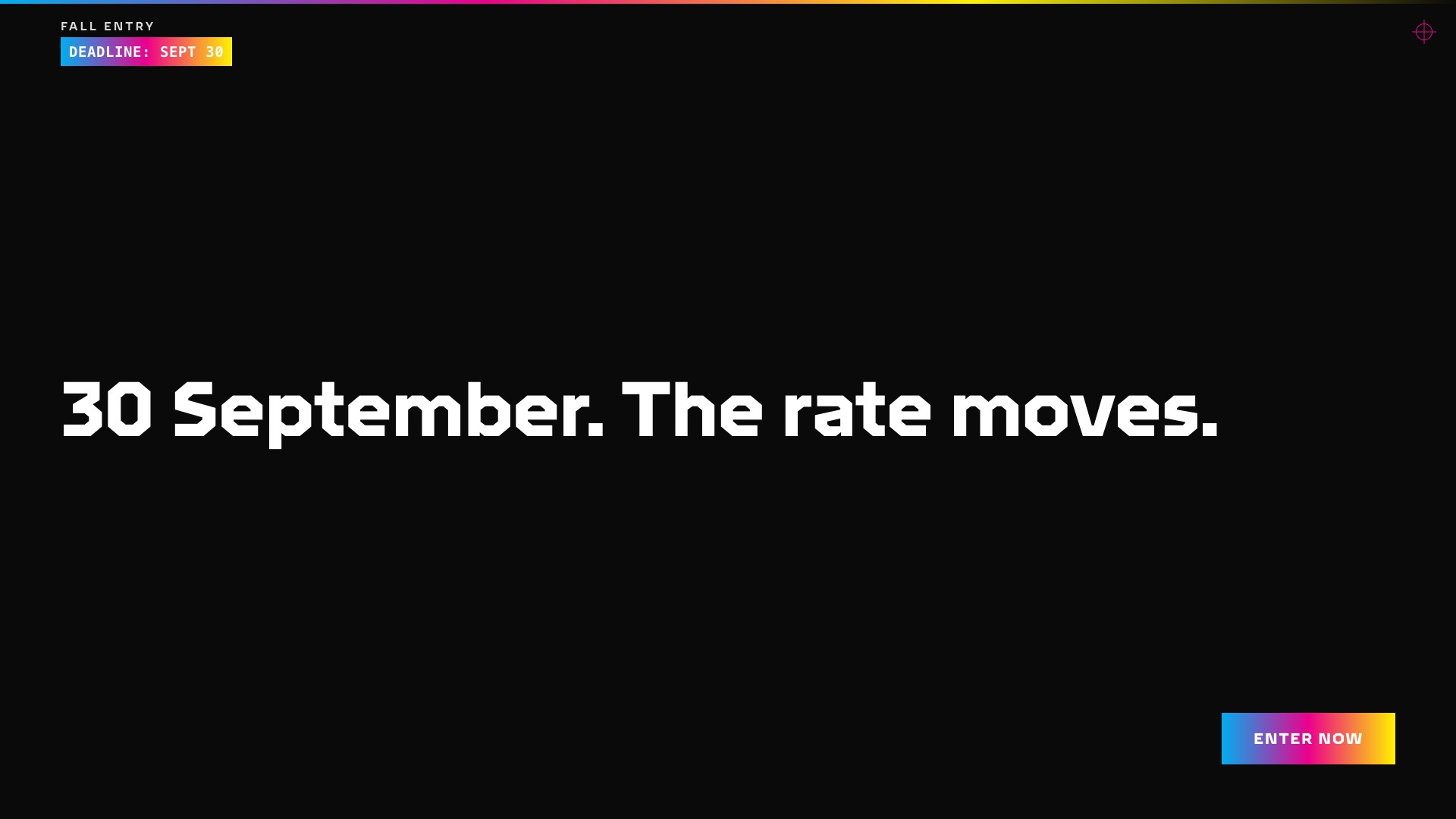 Last call: DIELINE Awards Fall Entry closes tonight at 23:59 GMT