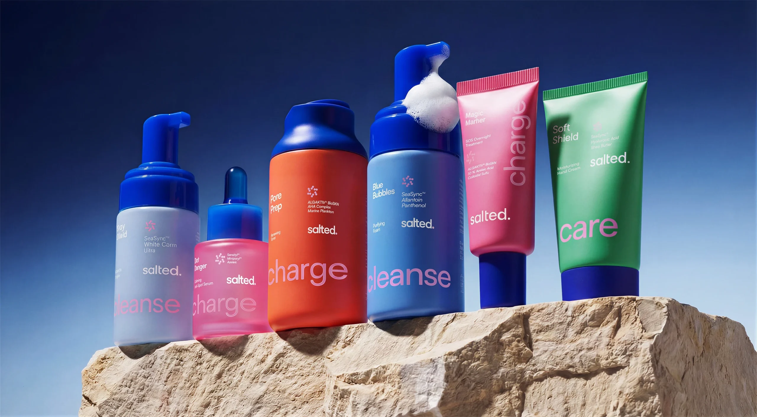 Salted Makes a Splash With Colorful Skincare Packaging